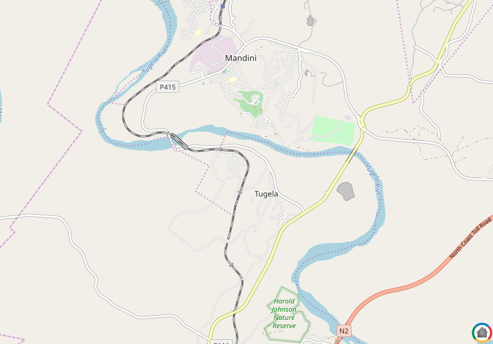 Map location of Tugela